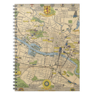 Map of Glasgow, England Notebook