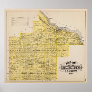 Map of Goodhue County, Minnesota Poster
