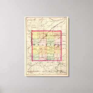 Map of Gratiot County, Michigan Canvas Print