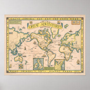 Map of Great Adventures Poster
