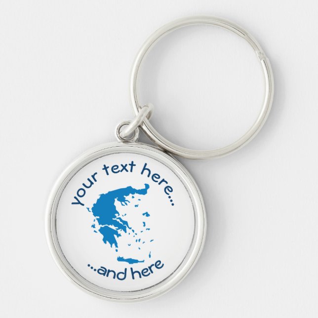 Map of Greece Key Ring (Front)