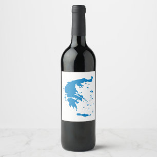 Map of Greece Wine Label