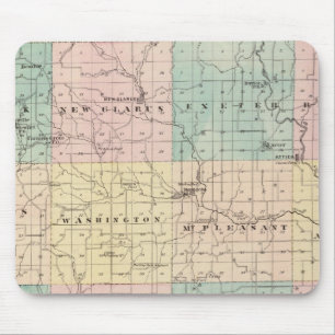 Map of Green County, State of Wisconsin Mouse Mat