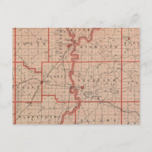 Map of Greene County Postcard