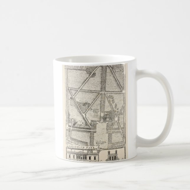 Map of Greenwich Park Coffee Mug (Right)