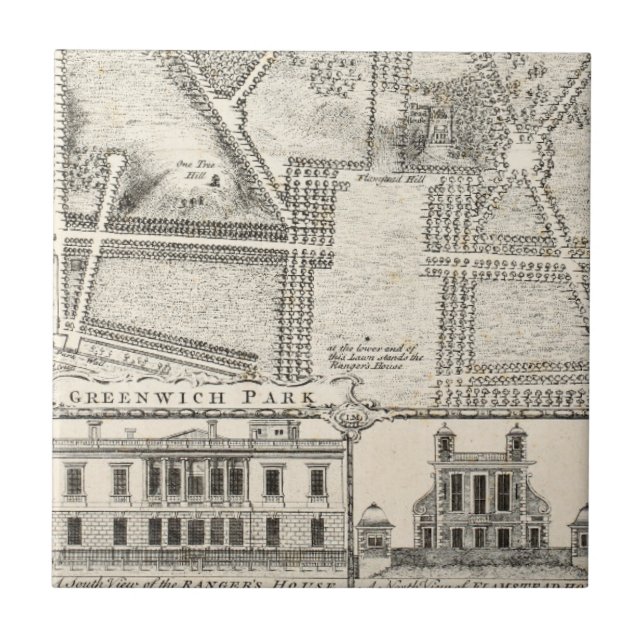 Map of Greenwich Park Tile (Front)
