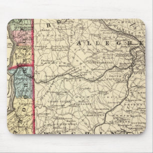 Map of Hancock, Brooke, Ohio, Marshall counties Mouse Mat