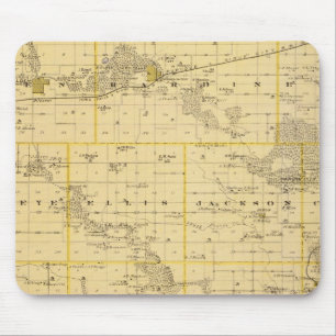 Map of Hardin County, State of Iowa Mouse Mat