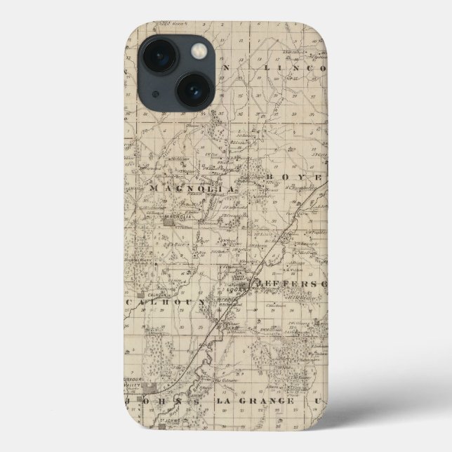 Map of Harrison County, State of Iowa Case-Mate iPhone Case (Back)