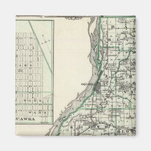 Map of Henderson County and Oquawka Magnet