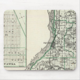 Map of Henderson County and Oquawka Mouse Mat