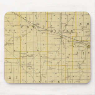 Map of Hendricks County Mouse Mat