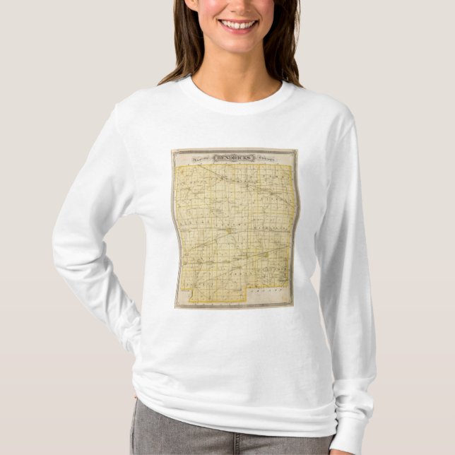 Map of Hendricks County T-Shirt (Front)
