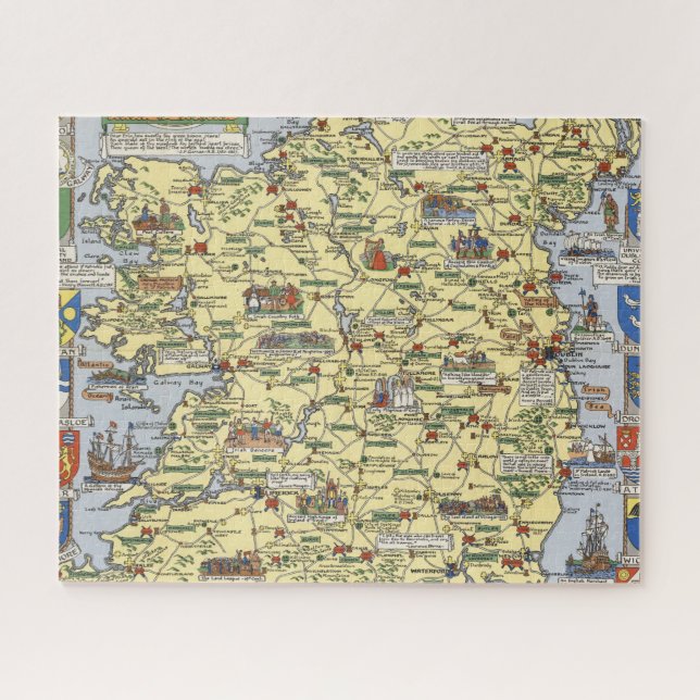 Map of Historical Ireland Jigsaw Puzzle (Horizontal)
