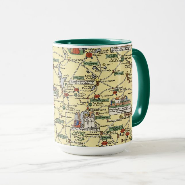 Map of Historical Ireland Mug (Front Right)