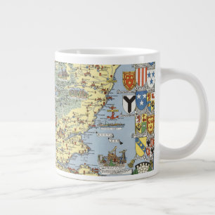 Map of Historical Scotland Large Coffee Mug