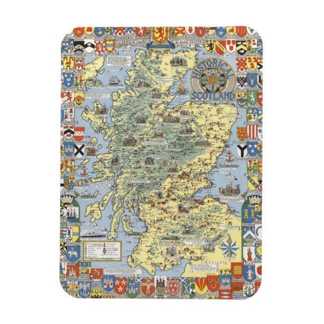 Map of Historical Scotland Magnet (Vertical)
