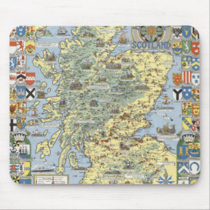 Map of Historical Scotland Mouse Mat