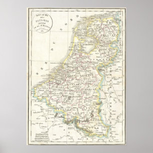 Map of Holland 1832 - Delamarche Poster