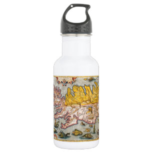 Map of Iceland 532 Ml Water Bottle