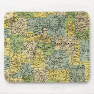 Map of Illinois 2 Mouse Mat