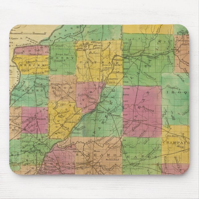 Map of Illinois Mouse Mat (Front)