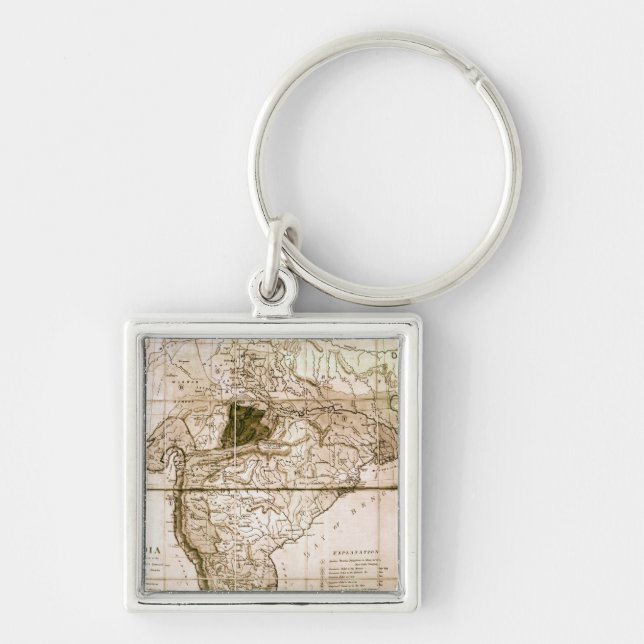 Map of India, 1803 Key Ring (Front)