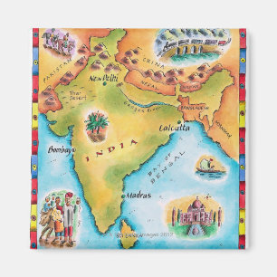 Map of India Magnet