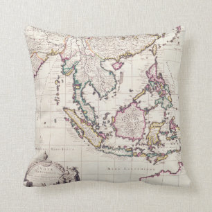 Map of India & the East Indies Cushion