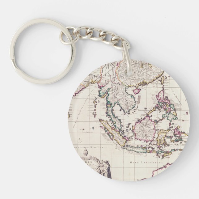 Map of India & the East Indies Key Ring (Front)