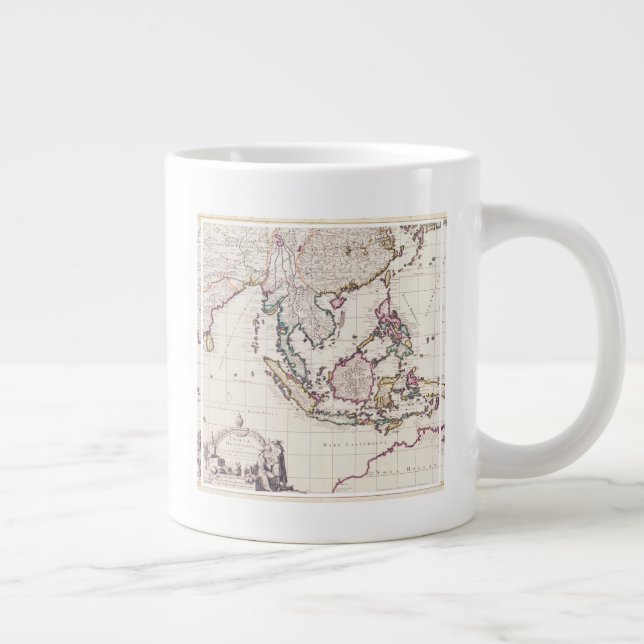 Map of India & the East Indies Large Coffee Mug (Right)