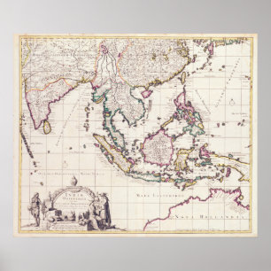 Map of India & the East Indies Poster