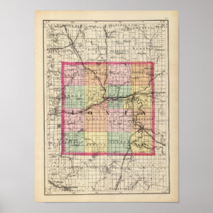 Map of Ionia County, Michigan Poster