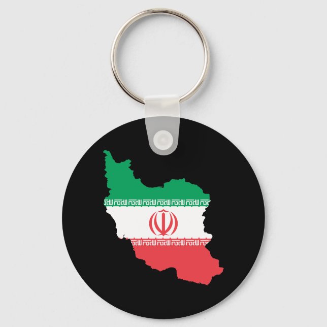 Map Of Iran Key Ring (Front)