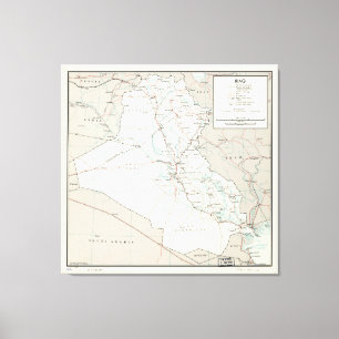 Map of Iraq (1967) Canvas Print