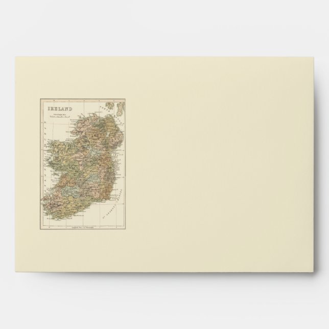 Map of Ireland 1862 Wedding Stationery Envelopes (Front)