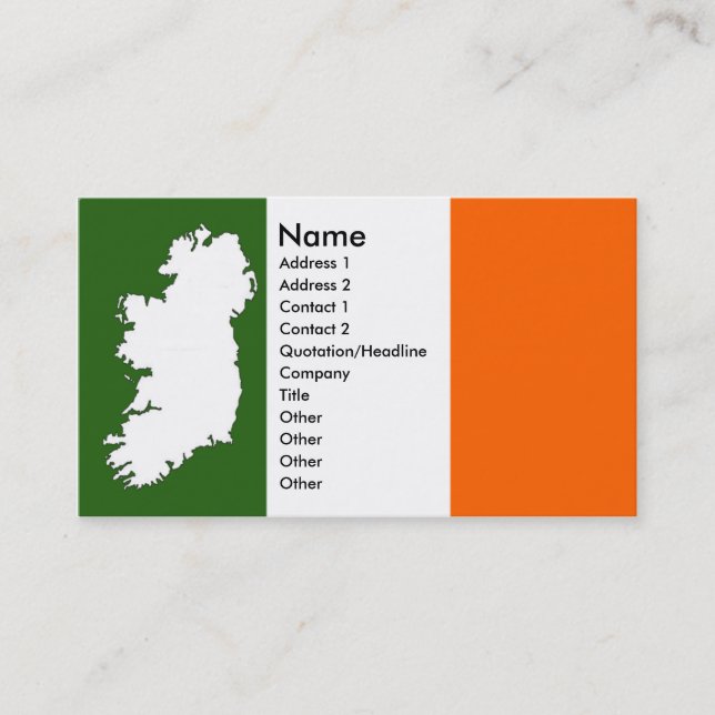 Map of Ireland Business Cards (Front)