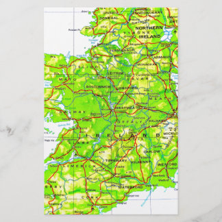 Map of Ireland Emerald Isle St Patrick's Day