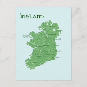 Map of Ireland Postcard