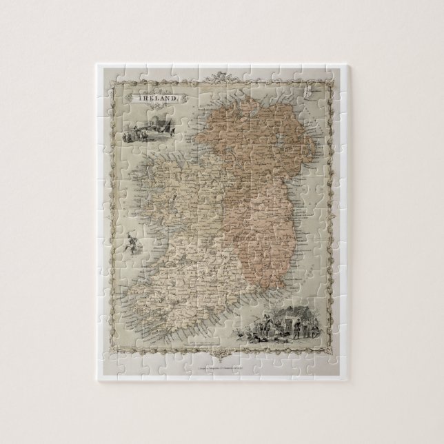 Map of Ireland, published c.1850 (hand-coloured en Jigsaw Puzzle (Vertical)
