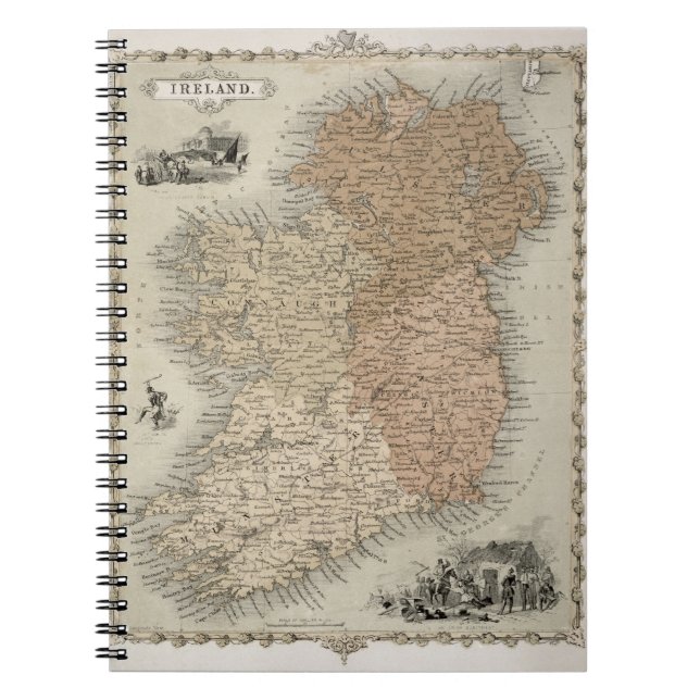 Map of Ireland, published c.1850 (hand-coloured en Notebook (Front)