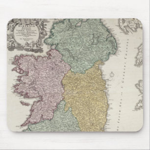 Map of Ireland showing the Provinces of Ulster Mouse Mat