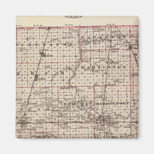 Map of Iroquois County Magnet
