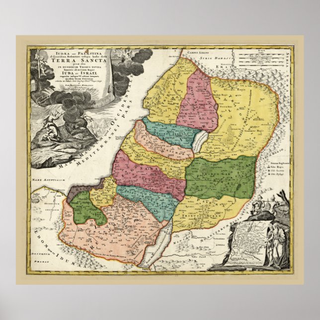 Map of Israel (1720) Poster (Front)