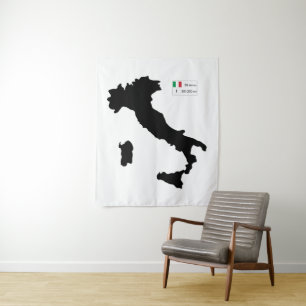 Map of Italy and big data Tapestry