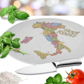 Map of Italy "Boot Roots"  Cutting Board