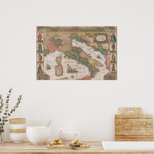 Map of Italy by Cornelis II Danckerts 1640  Poster