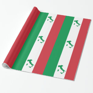 Map of Italy - Italian Flag Wrapping Paper