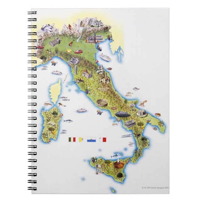 Map of Italy Notebook (Front)