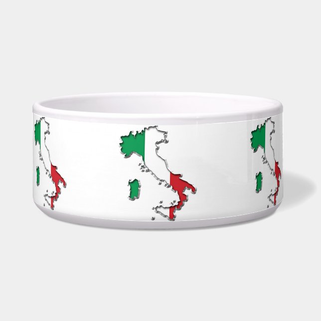 Map of Italy Pet Bowl (Front)